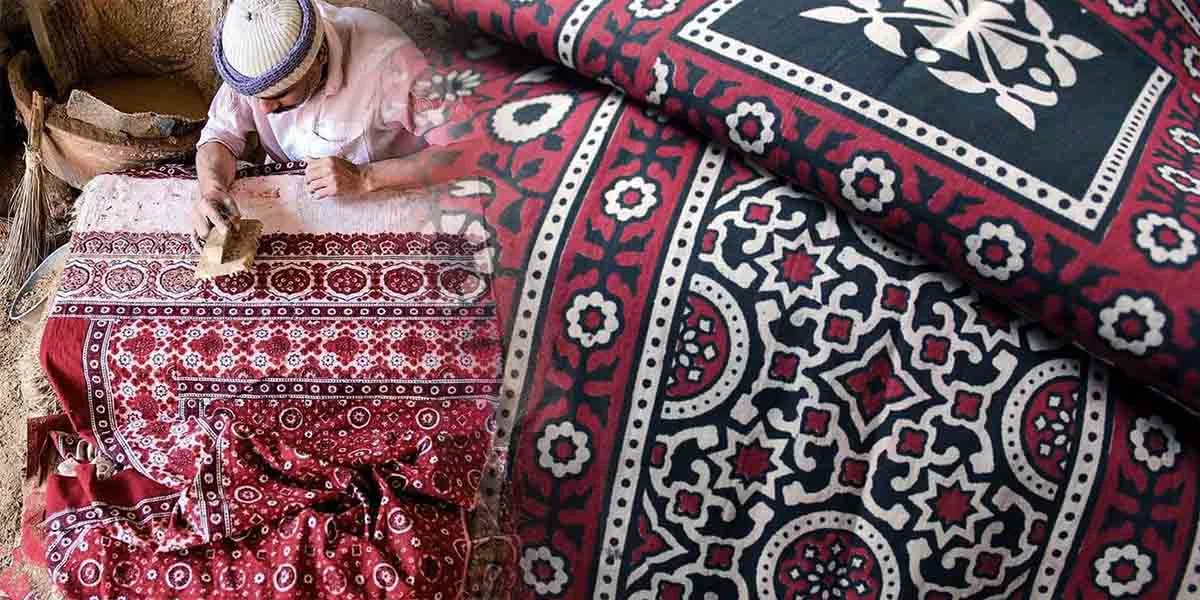 Ajrak Block Printing