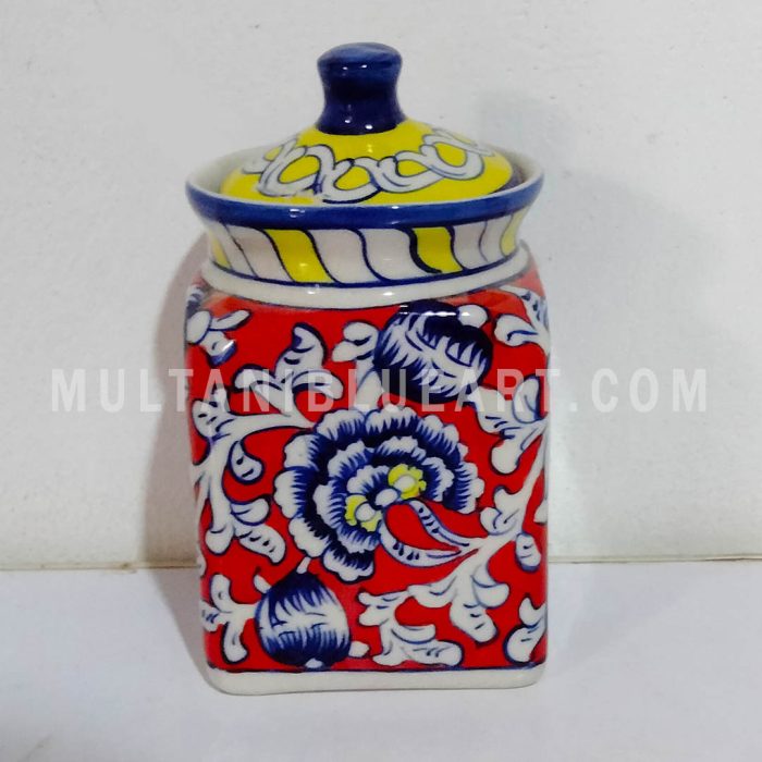 Jar Box Blue Pottery