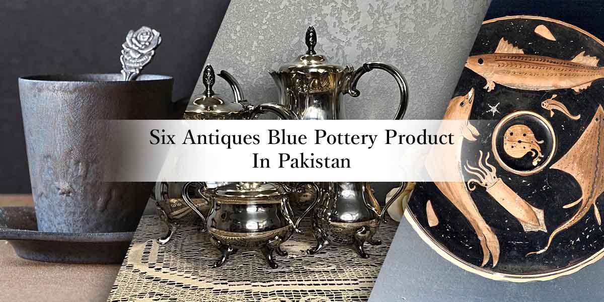 Six Antiques Blue Pottery Product In Pakistan
