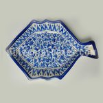 Fish Dish Blue Pottery