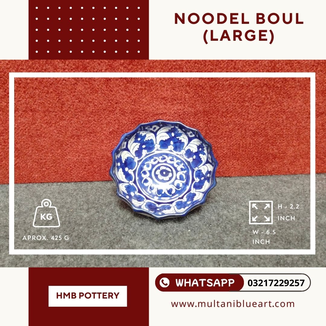 Noodle Boul (Large) - Multani Blue Pottery Noodle Boul (Large) - Multani Blue Pottery