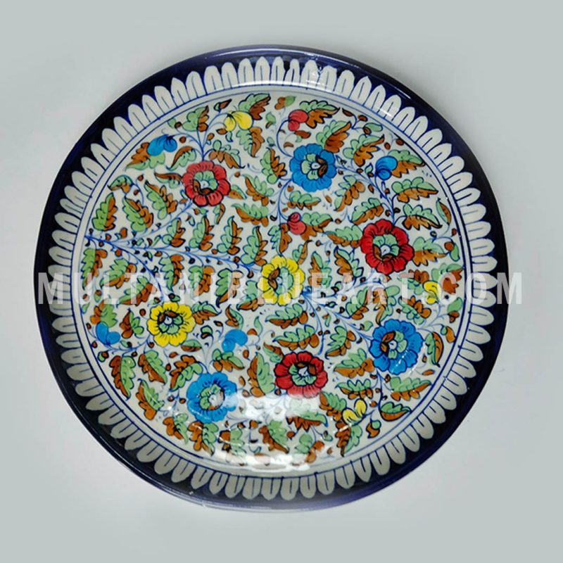 Pizza Plate Small 12" Blue Pottery