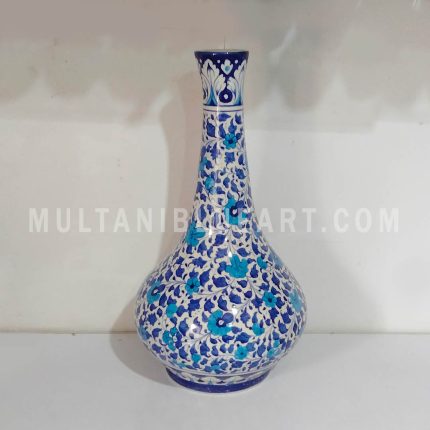 Vase MLV Large (high neck) Blue Pottery