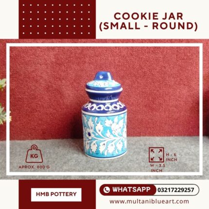 Cookie Jar (Small - Round) Multani Blue Pottery