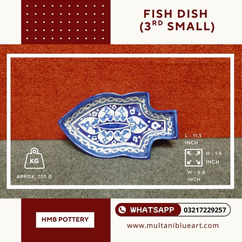 Fish Dish 3rd (Small) - Multani Blue Pottery