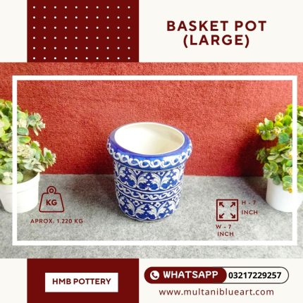 Basket Pot (Large) - Multani Blue Pottery