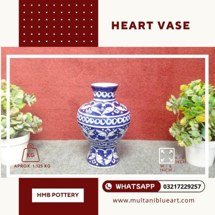 Heart Vase - Multani Blue Pottery