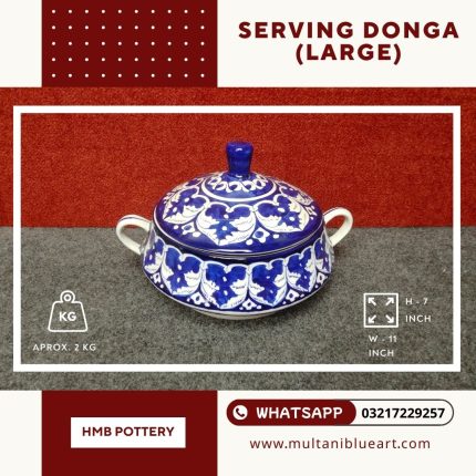 Serving Donga (Large) - Multani Blue Pottery