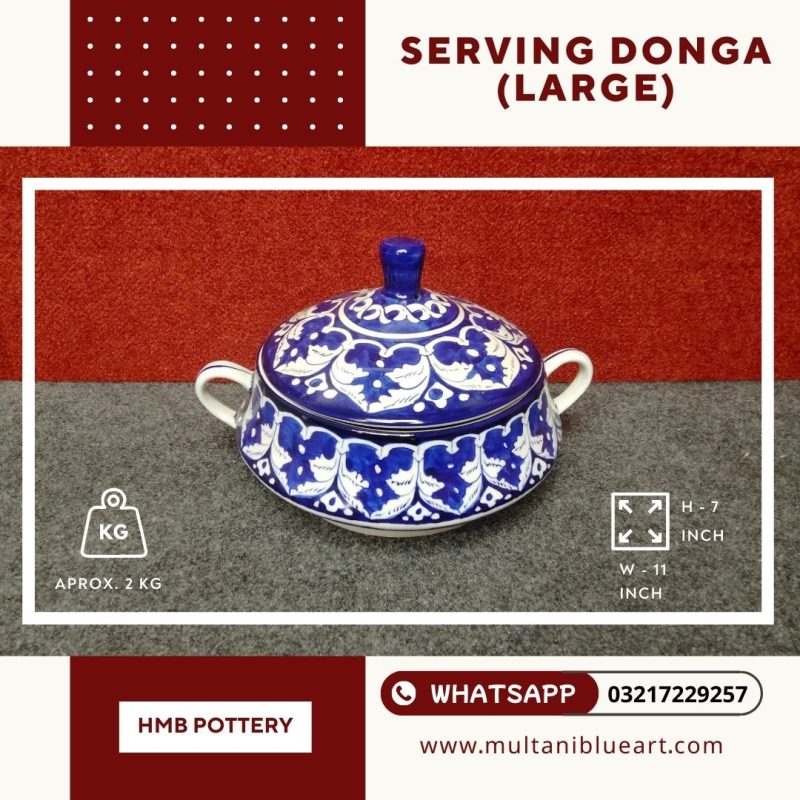 Serving Donga (Large) - Multani Blue Pottery