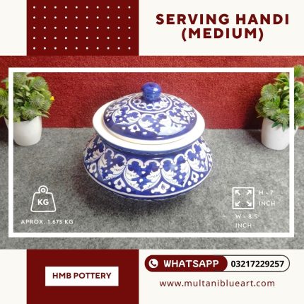 Serving Handi (Medium) - Multani Blue Pottery