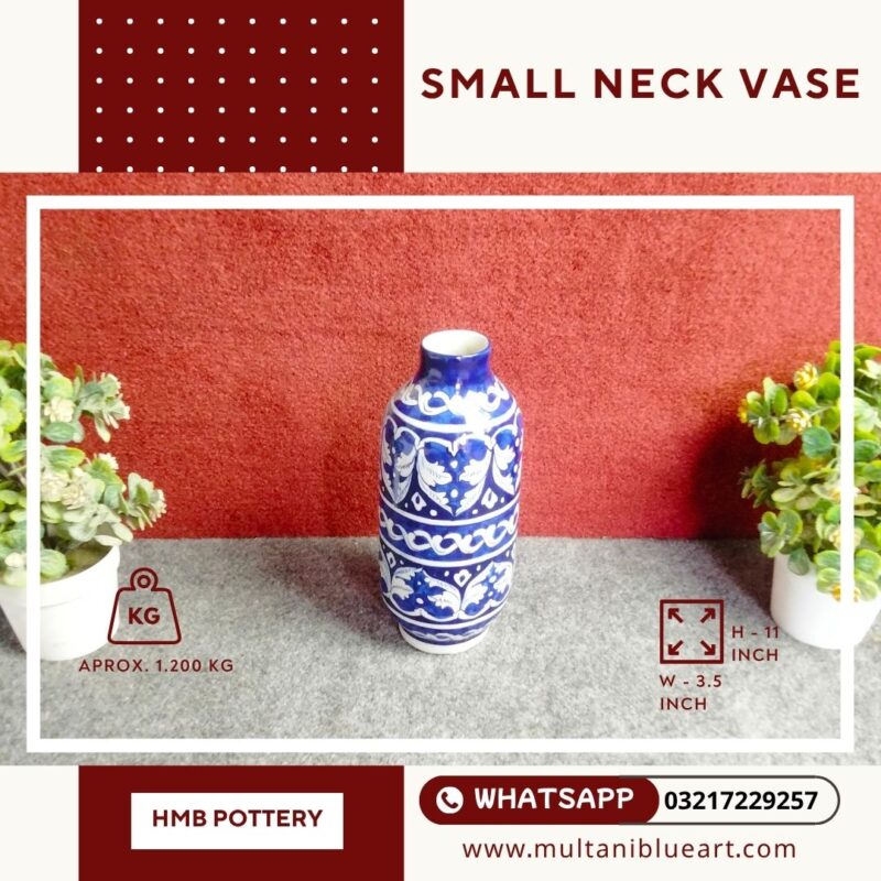 Small Neck Vase - Multani Blue Pottery