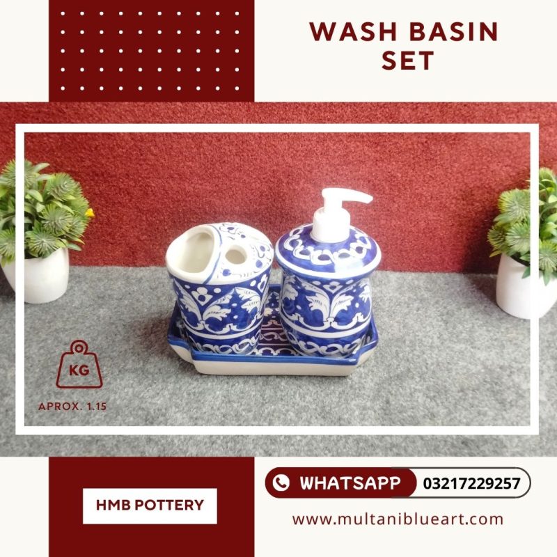 Wash Basin Set - Multani Blue Pottery