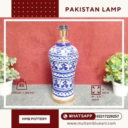 Pakistan Lamp - Multani Blue Pottery