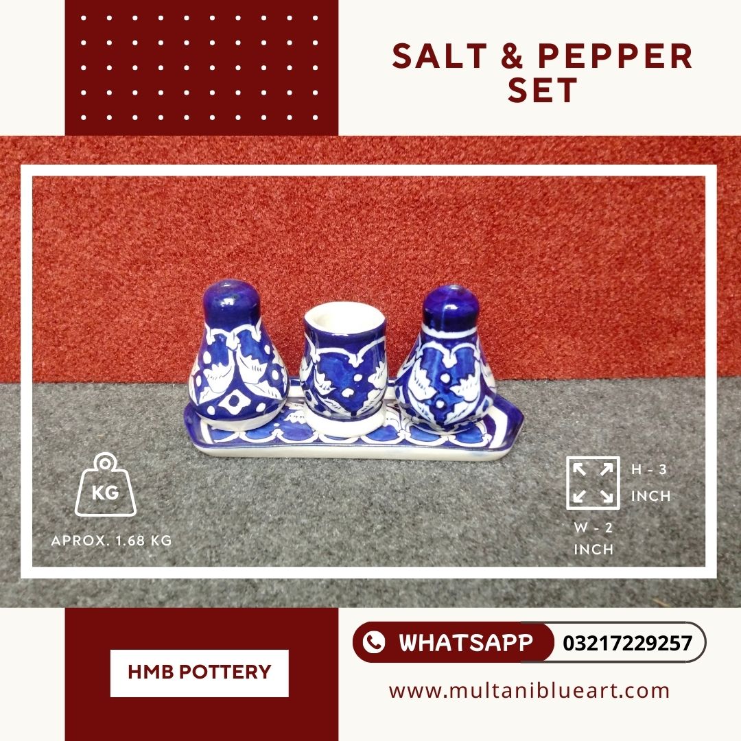 Salt & Pepper Set - Multani Blue Pottery