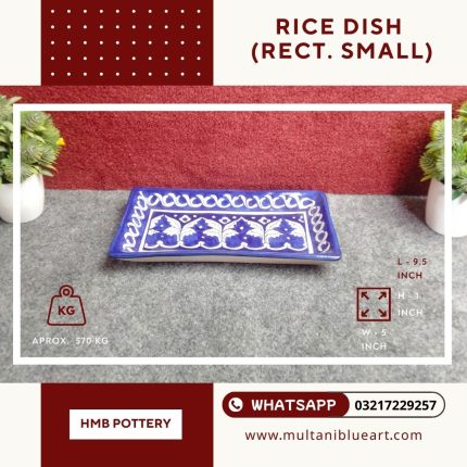 Rice Dish (Rectangle Small) - Multani Blue Pottery