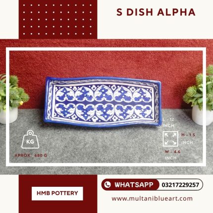 S Dish Alpha - Multani Blue Pottery