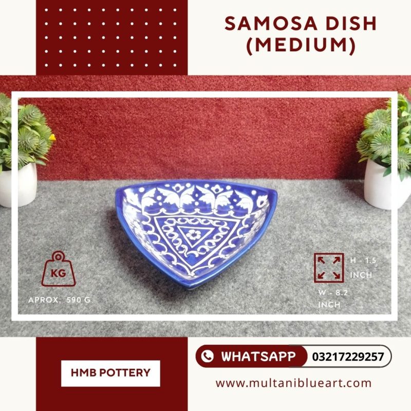 Samosa Dish (Medium) Multani Blue Pottery