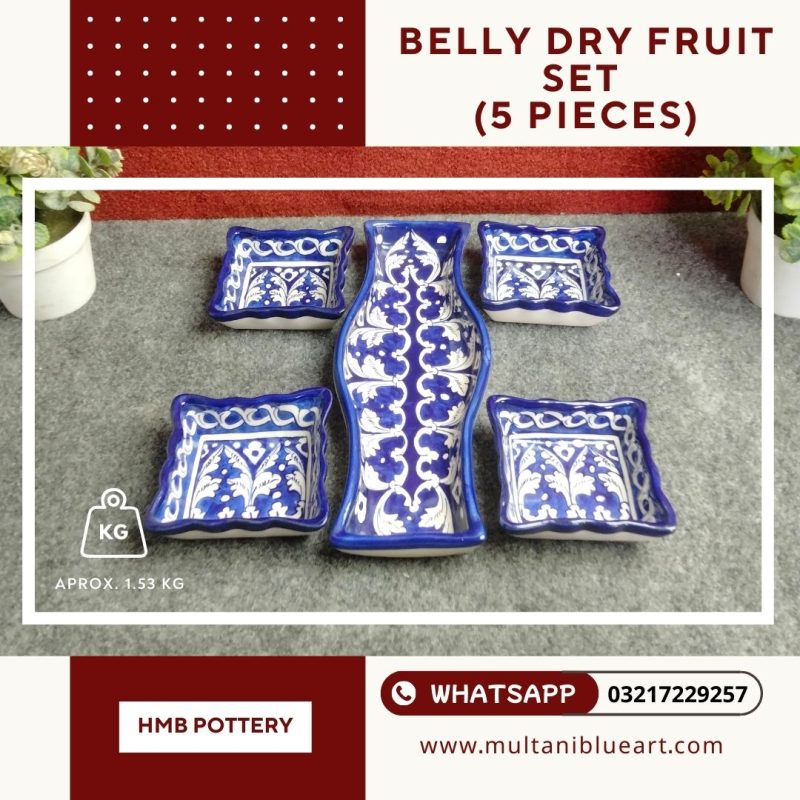 Belly Dry Fruit Set - Multani Blue Pottery