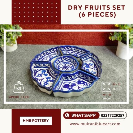 Dry Fruits Set (6 Pieces) - Multani Blue Pottery