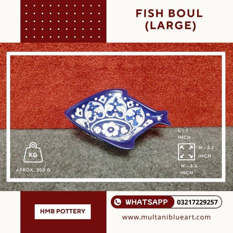 Fish Boul (Large) - Multani Blue Pottery