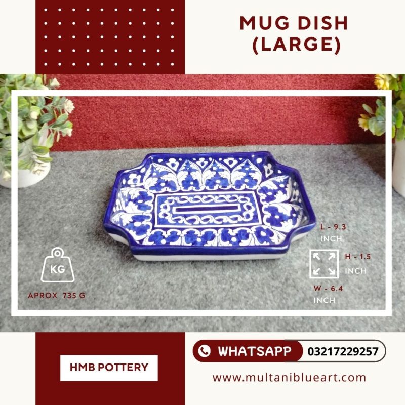 Mug Dish (Large) - Multani Blue Pottery