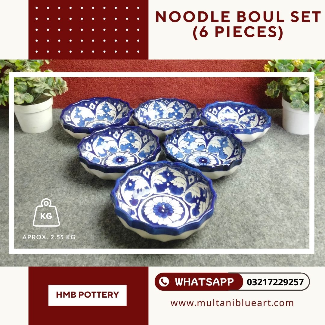 Noodle Boul Set - Multani Blue Pottery Noodle Boul Set - Multani Blue Pottery