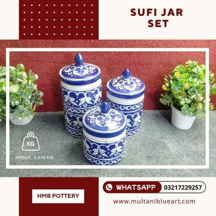 Sufi Jar Set - Multani Blue Pottery