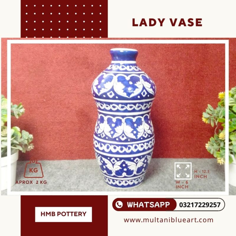 Lady Vase - Multani Blue Pottery