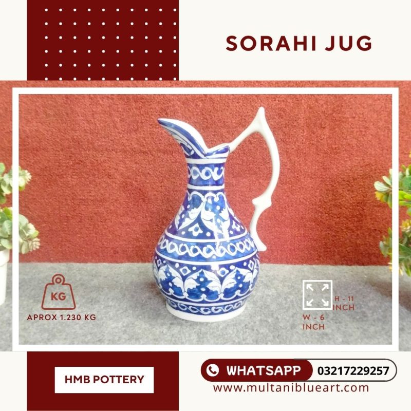 Sorahi Jug - Multani Blue Pottery