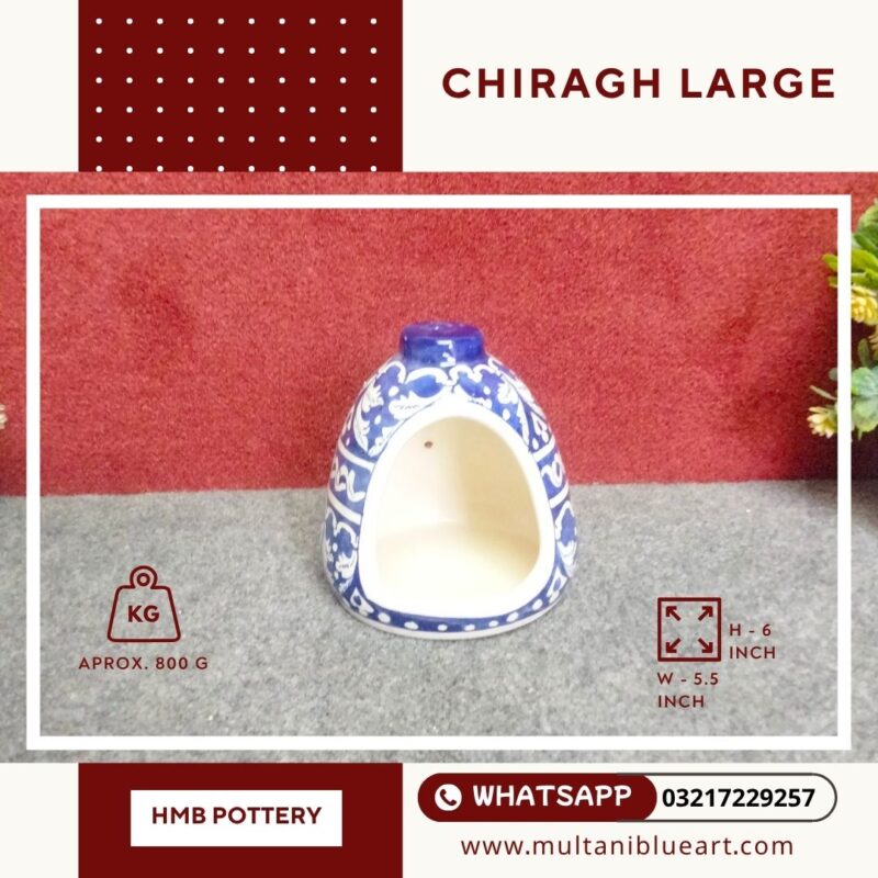 Chiragh Large - Multani Blue Pottery