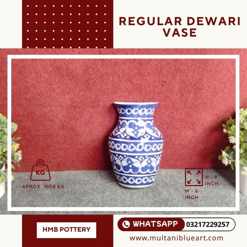 Regular Dewari Vase - Multani Blue Pottery
