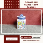 Cookie Jar (Small – Box) - Ghulam Kashi Design , handmade Multani Blue Pottery